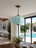 Load image into Gallery viewer, Eloise Scallop Vintage Milk Glass Semi Flush Mount Pendant Light
