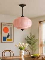 Load image into Gallery viewer, Eloise Scallop Vintage Milk Glass Semi Flush Mount Pendant Light