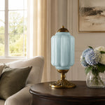 Load image into Gallery viewer, Eloise Scallop Glass Shade Vintage-Inspired Table Lamp for Bedroom and Living Room Accent Lighting