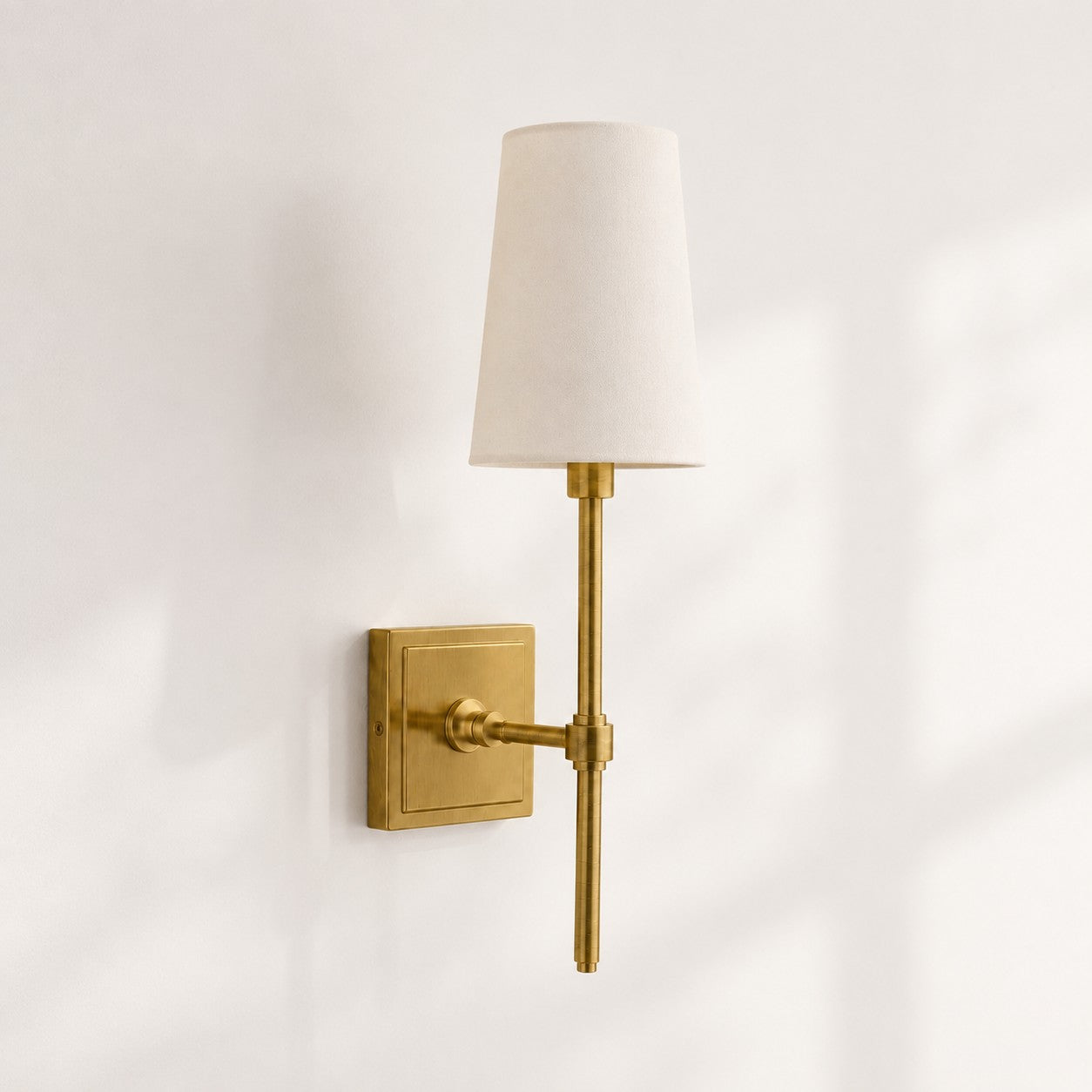 Rowan Wandleuchte mit Leinenschirm – Retro-Metallwandleuchte für Schlafzimmer und Flur