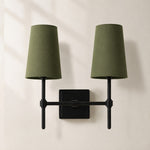 Load image into Gallery viewer, Rowan Linen Shade Wall Lamp – Retro Metal Wall Light for Bedroom &amp; Hallway