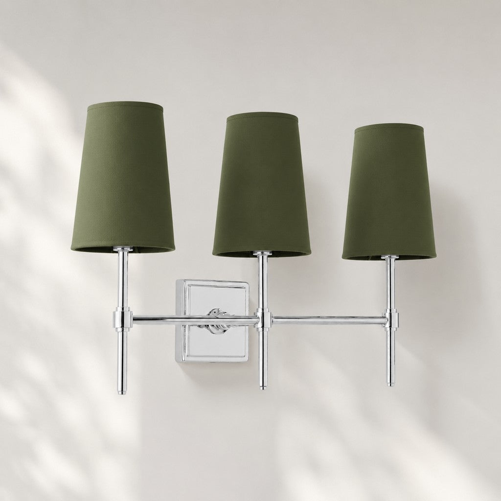 Rowan Wandleuchte mit Leinenschirm – Retro-Metallwandleuchte für Schlafzimmer und Flur