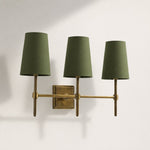 Load image into Gallery viewer, Rowan Linen Shade Wall Lamp – Retro Metal Wall Light for Bedroom &amp; Hallway