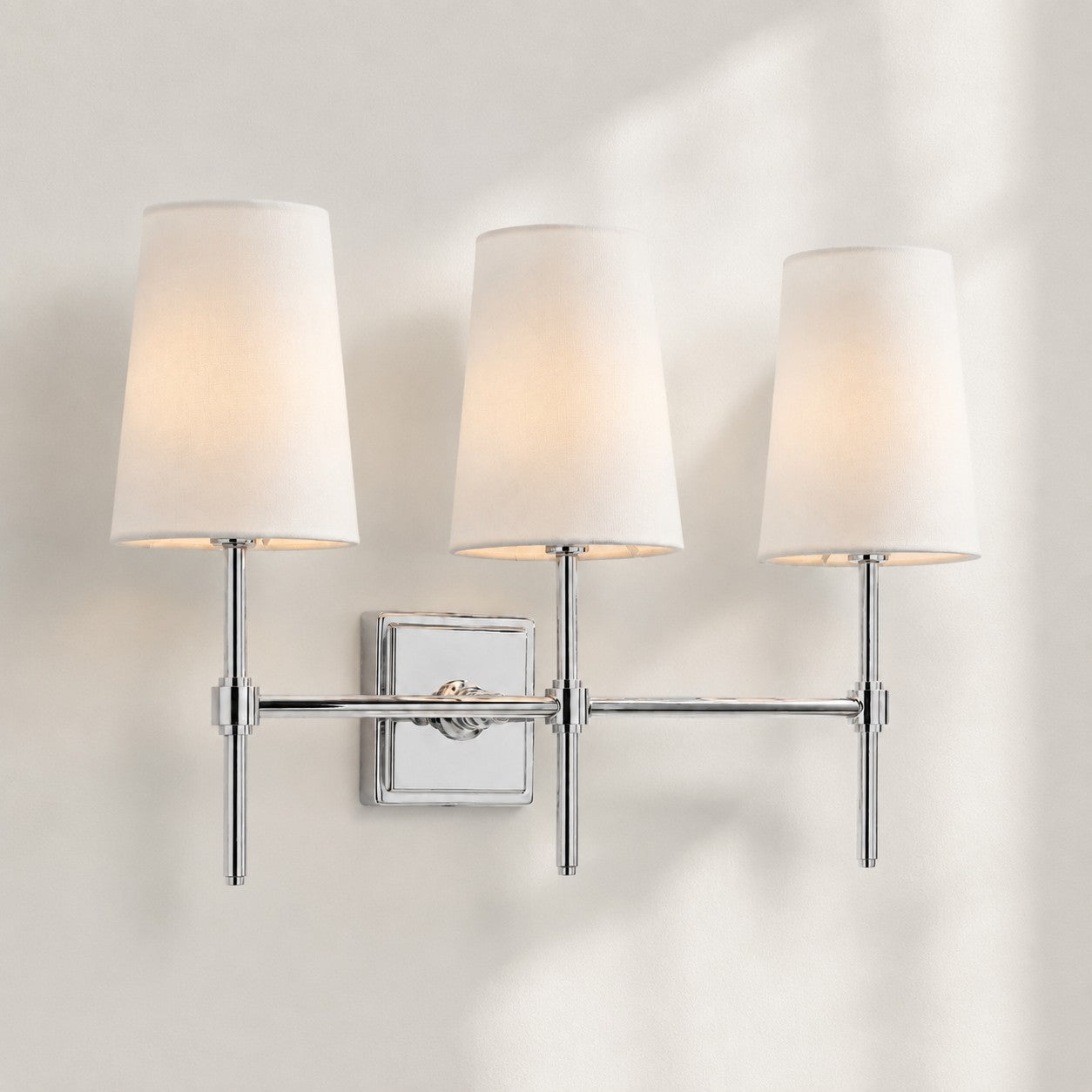 Rowan Wandleuchte mit Leinenschirm – Retro-Metallwandleuchte für Schlafzimmer und Flur