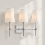 Load image into Gallery viewer, Rowan Linen Shade Wall Lamp – Retro Metal Wall Light for Bedroom &amp; Hallway