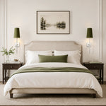 Load image into Gallery viewer, Rowan Linen Shade Wall Lamp – Retro Metal Wall Light for Bedroom &amp; Hallway