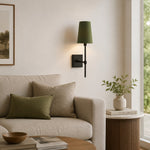 Load image into Gallery viewer, Rowan Linen Shade Wall Lamp – Retro Metal Wall Light for Bedroom &amp; Hallway