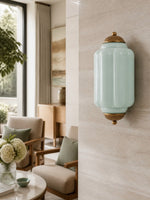 Load image into Gallery viewer, Eloise Vintage Scalloped Milk Glass Wall Sconce - Modern Accent Lighting for Bathroom and Bedroom
