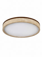 Load image into Gallery viewer, Travira Sculptural Travertine Ceiling Fixture - Soft Ambient Light for Bedroom Living Room or Entryway