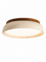 Load image into Gallery viewer, Travira Sculptural Travertine Ceiling Fixture - Soft Ambient Light for Bedroom Living Room or Entryway