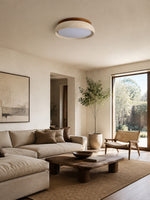 Load image into Gallery viewer, Travira Sculptural Travertine Ceiling Fixture - Soft Ambient Light for Bedroom Living Room or Entryway