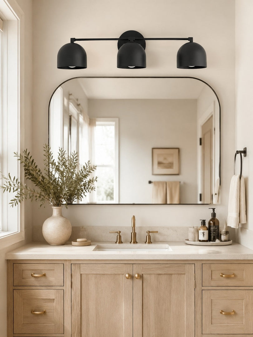 Metio Dome Vanity Wall Light – Mid-Century Fixture for Bathroom