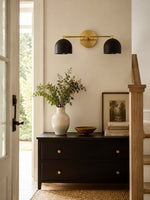 Load image into Gallery viewer, Metio Dome Vanity Wall Light – Mid-Century Fixture for Bathroom