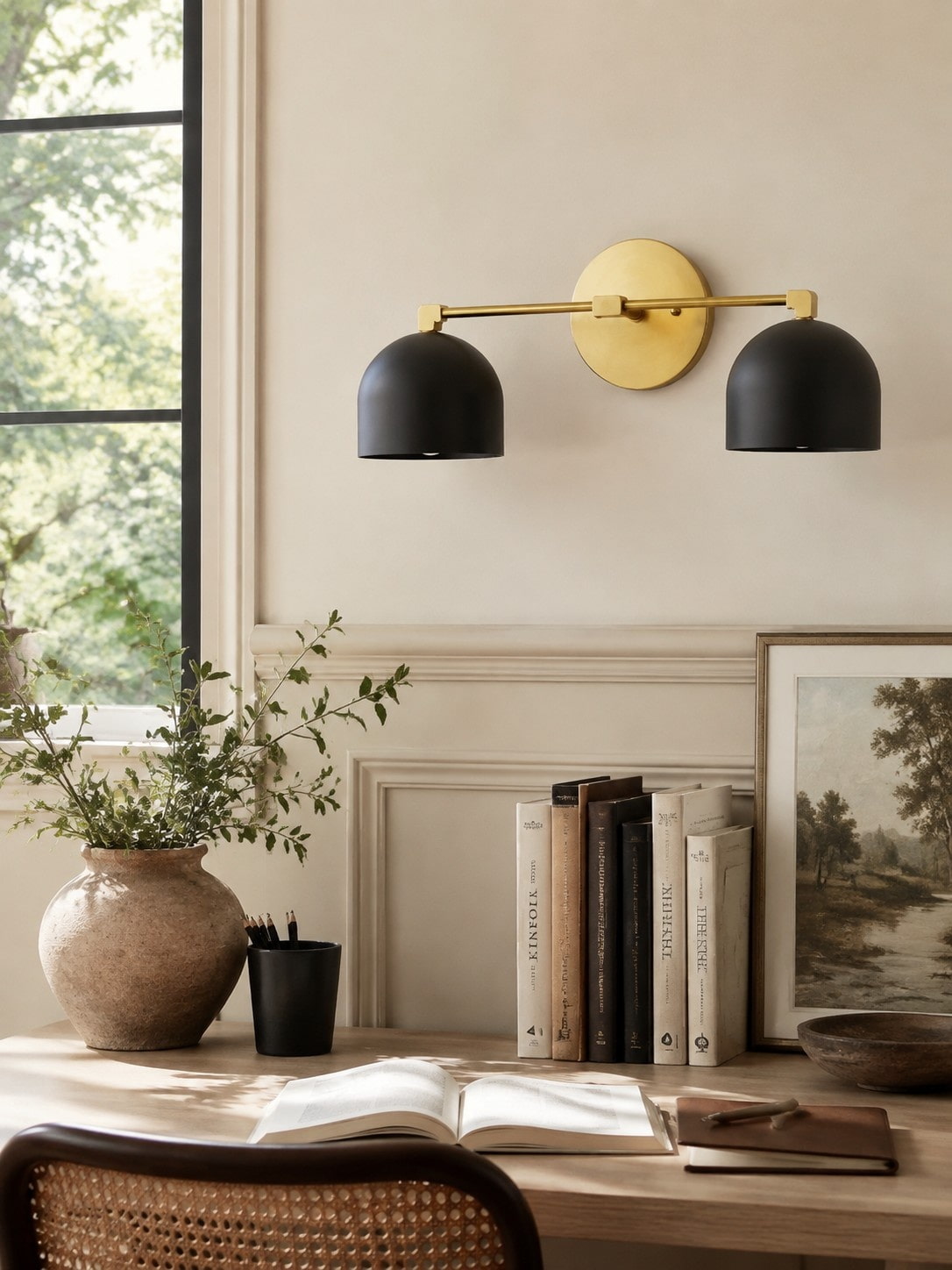 Metio Dome Schminkspiegel Wandleuchte – Mid-Century Leuchte für Badezimmer