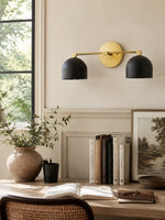 Load image into Gallery viewer, Metio Dome Vanity Wall Light – Mid-Century Fixture for Bathroom