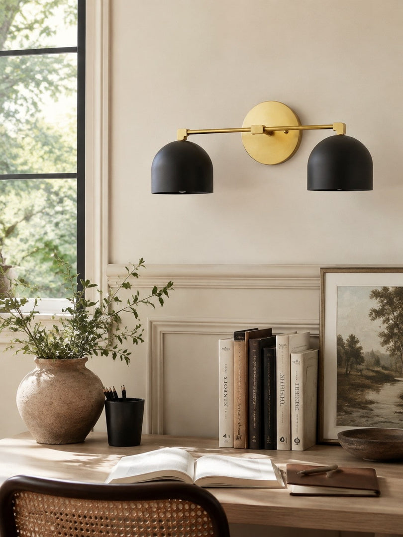 Metio Dome Vanity Wall Light – Mid-Century Fixture for Bathroom