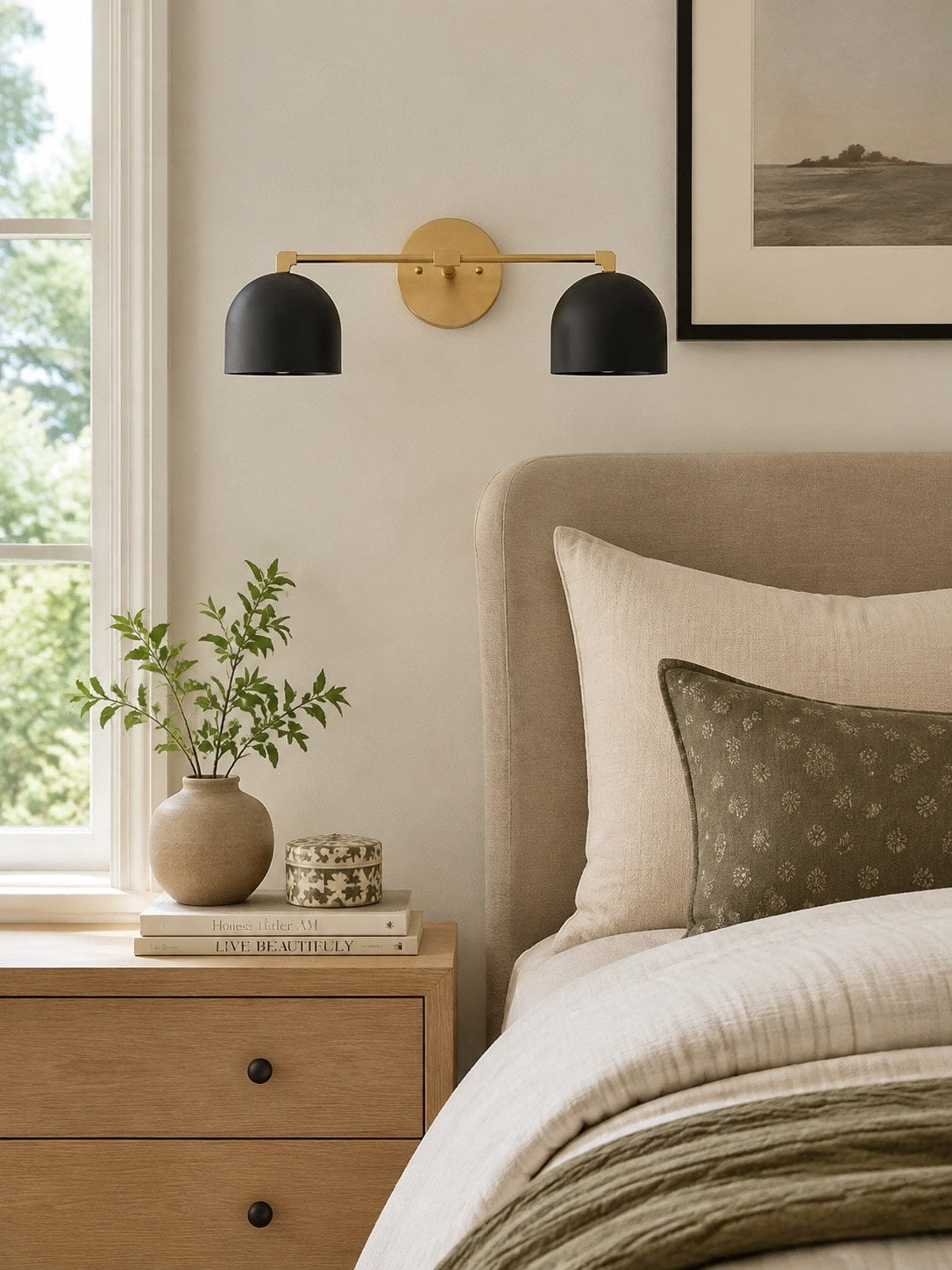 Metio Dome Schminkspiegel Wandleuchte – Mid-Century Leuchte für Badezimmer