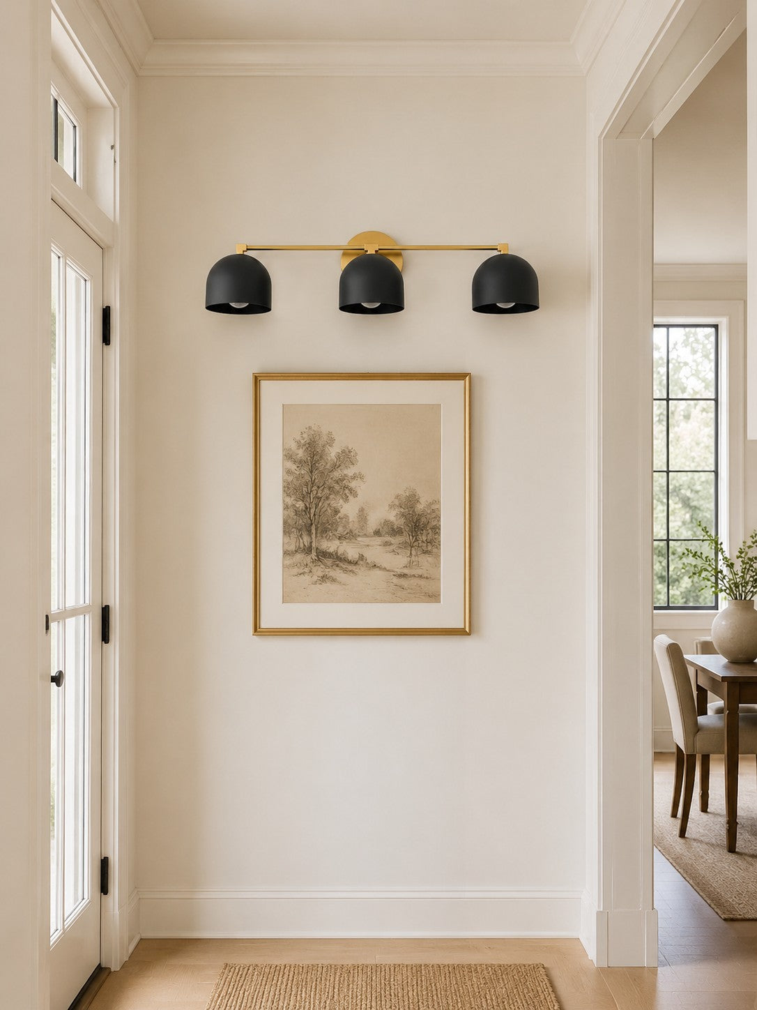 Metio Dome Schminkspiegel Wandleuchte – Mid-Century Leuchte für Badezimmer