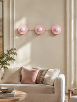Cargar imagen en el visor de la Galería, Aplique de pared minimalista de 3 luces para tocador – Lámpara de baño con disco metálico redondo para espejo
