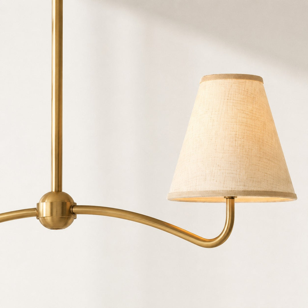 Fibura Modern Fabric or Pleated Shade Chandelier for Traditional Dining Room