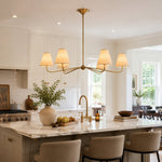 Charger l'image dans la visionneuse de galerie, Fibura Modern Fabric or Pleated Shade Chandelier for Traditional Dining Room