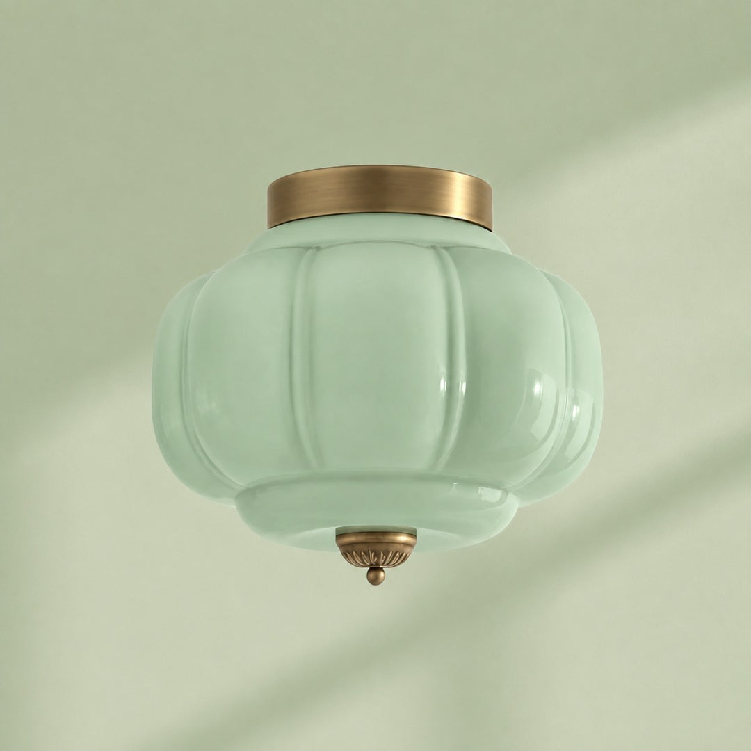 Eloise Flush Mount Milk Glass Ceiling Light – Modern Accent Lighting with Artistic Glass Shade