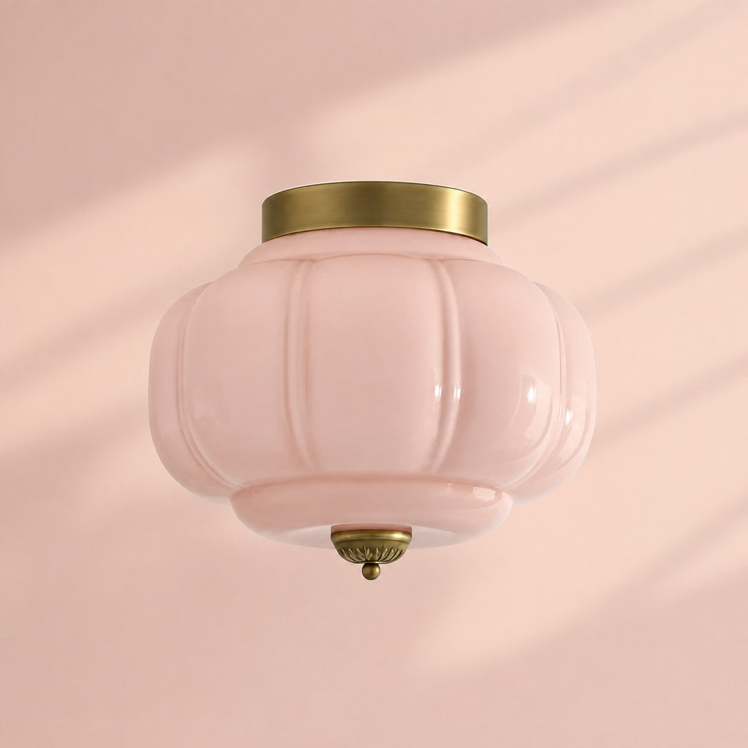 Eloise Flush Mount Milk Glass Ceiling Light – Modern Accent Lighting with Artistic Glass Shade