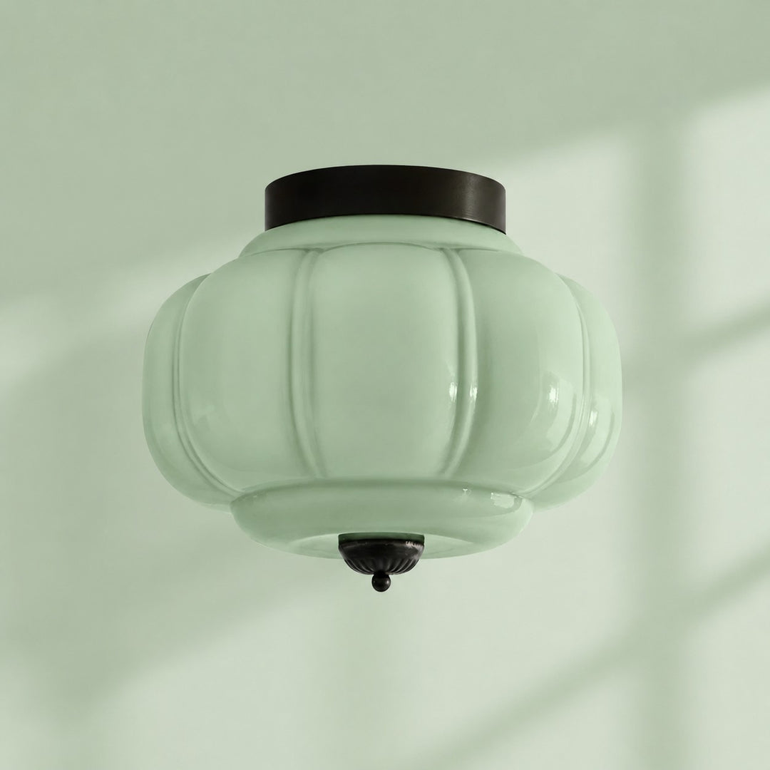 Eloise Flush Mount Milk Glass Ceiling Light – Modern Accent Lighting with Artistic Glass Shade