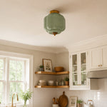 Load image into Gallery viewer, Eloise Flush Mount Milk Glass Ceiling Light – Modern Accent Lighting with Artistic Glass Shade