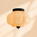 Load image into Gallery viewer, Eloise Flush Mount Milk Glass Ceiling Light – Modern Accent Lighting with Artistic Glass Shade