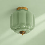 Load image into Gallery viewer, Eloise Flush Mount Milk Glass Ceiling Light – Modern Accent Lighting with Artistic Glass Shade