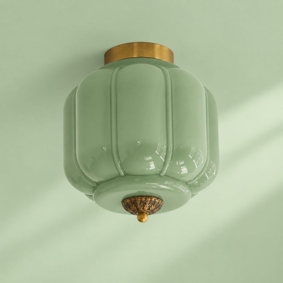 Eloise Flush Mount Milk Glass Ceiling Light – Modern Accent Lighting with Artistic Glass Shade