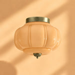 Load image into Gallery viewer, Eloise Flush Mount Milk Glass Ceiling Light – Modern Accent Lighting with Artistic Glass Shade