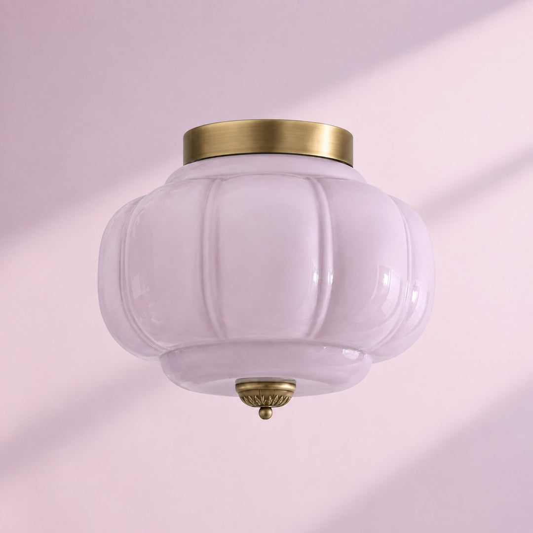 Eloise Flush Mount Milk Glass Ceiling Light – Modern Accent Lighting with Artistic Glass Shade