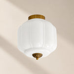 Load image into Gallery viewer, Eloise Flush Mount Milk Glass Ceiling Light – Modern Accent Lighting with Artistic Glass Shade