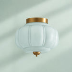 Load image into Gallery viewer, Eloise Flush Mount Milk Glass Ceiling Light – Modern Accent Lighting with Artistic Glass Shade