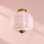 Load image into Gallery viewer, Eloise Flush Mount Milk Glass Ceiling Light – Modern Accent Lighting with Artistic Glass Shade