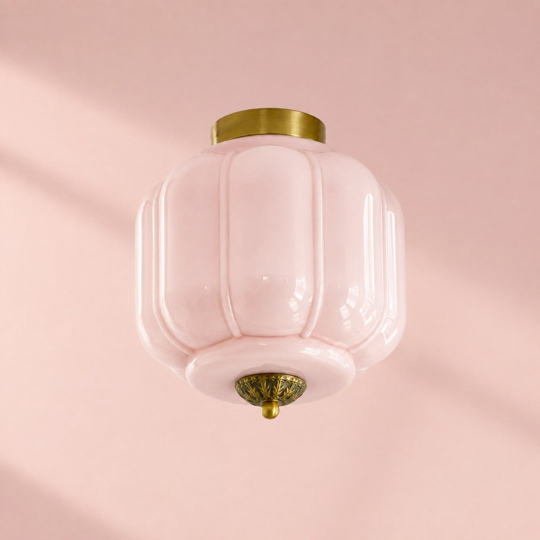 Eloise Flush Mount Milk Glass Ceiling Light – Modern Accent Lighting with Artistic Glass Shade