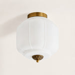Load image into Gallery viewer, Eloise Flush Mount Milk Glass Ceiling Light – Modern Accent Lighting with Artistic Glass Shade
