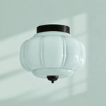 Load image into Gallery viewer, Eloise Flush Mount Milk Glass Ceiling Light – Modern Accent Lighting with Artistic Glass Shade