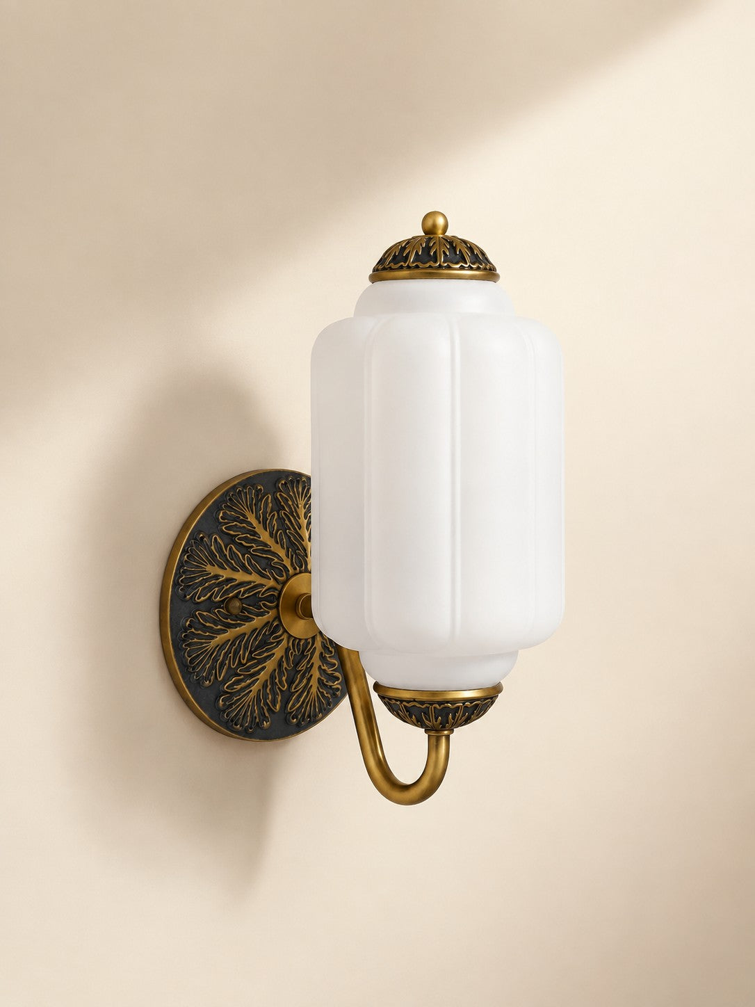 Vintage Milchglas Wandleuchte Nachttisch Flur Eloise Wandleuchte