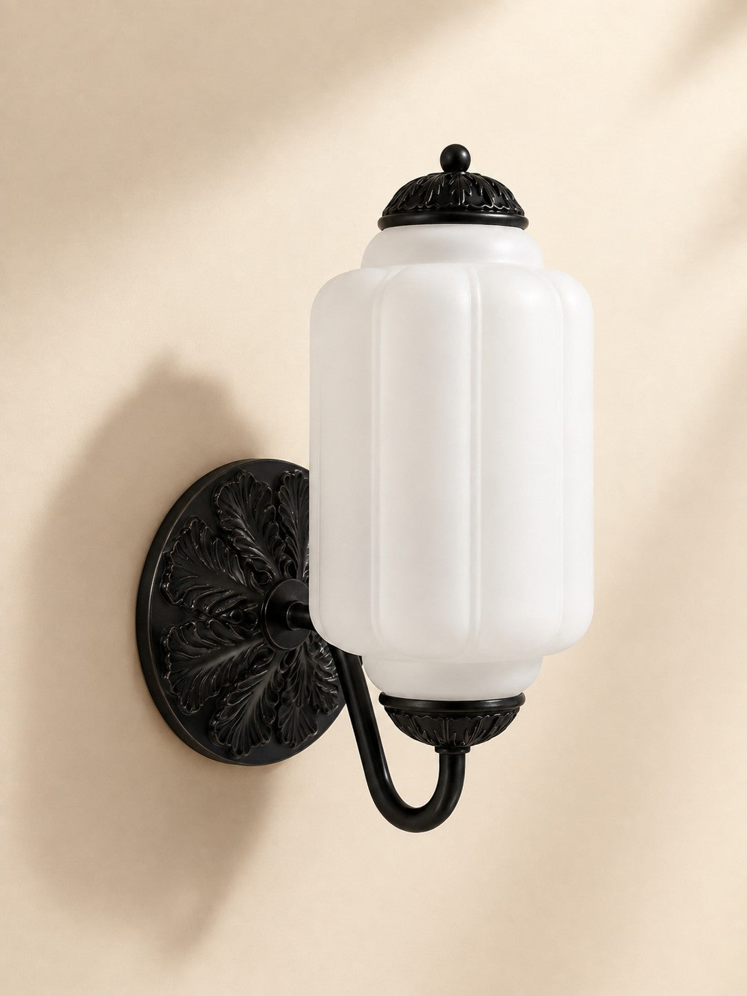Vintage Milchglas Wandleuchte Nachttisch Flur Eloise Wandleuchte