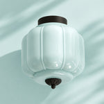 Load image into Gallery viewer, Eloise Flush Mount Milk Glass Ceiling Light – Modern Accent Lighting with Artistic Glass Shade