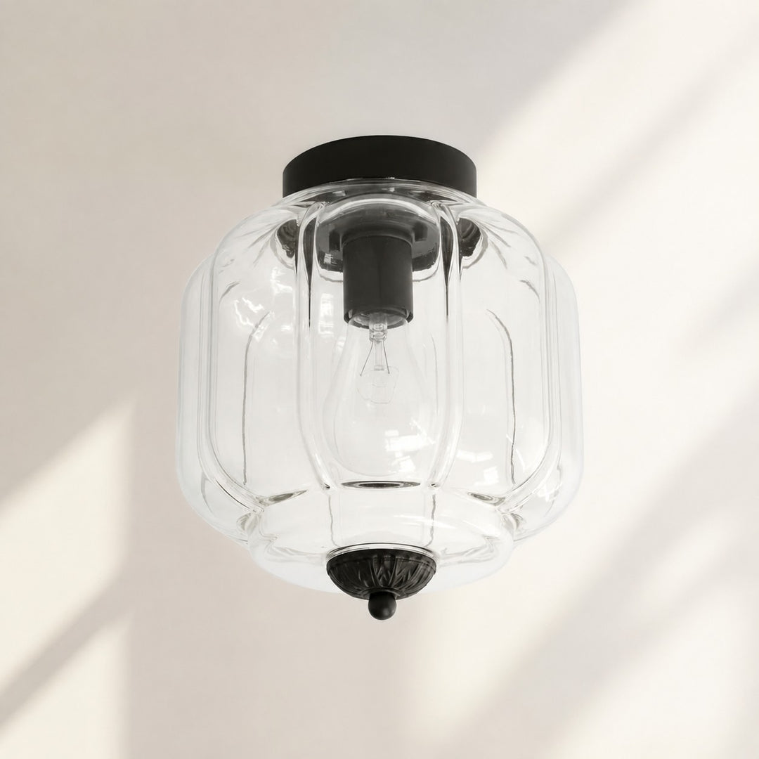 Eloise Flush Mount Milk Glass Ceiling Light – Modern Accent Lighting with Artistic Glass Shade