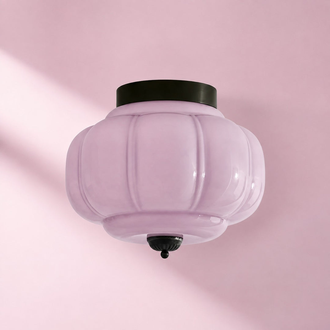 Eloise Flush Mount Milk Glass Ceiling Light – Modern Accent Lighting with Artistic Glass Shade