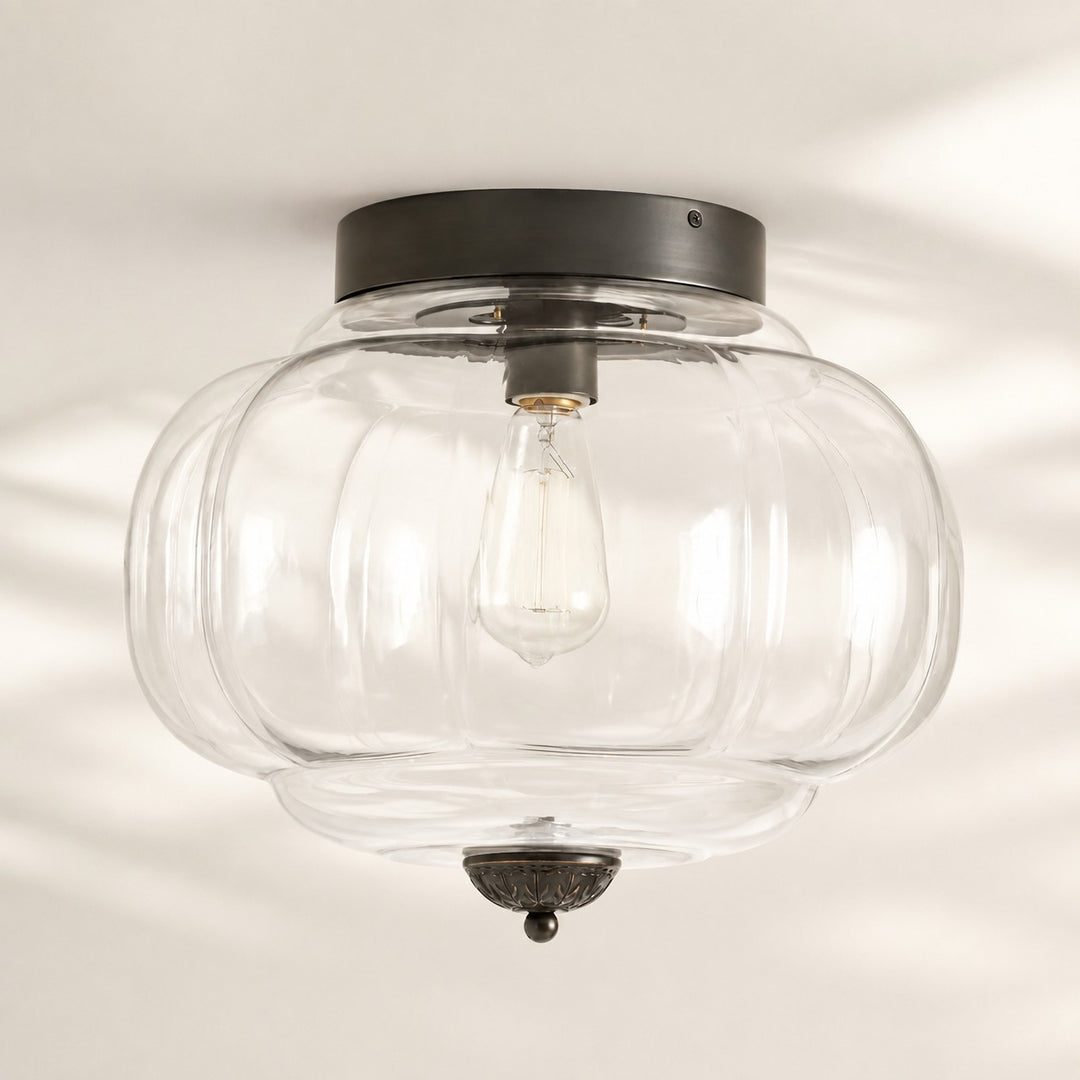 Eloise Flush Mount Milk Glass Ceiling Light – Modern Accent Lighting with Artistic Glass Shade