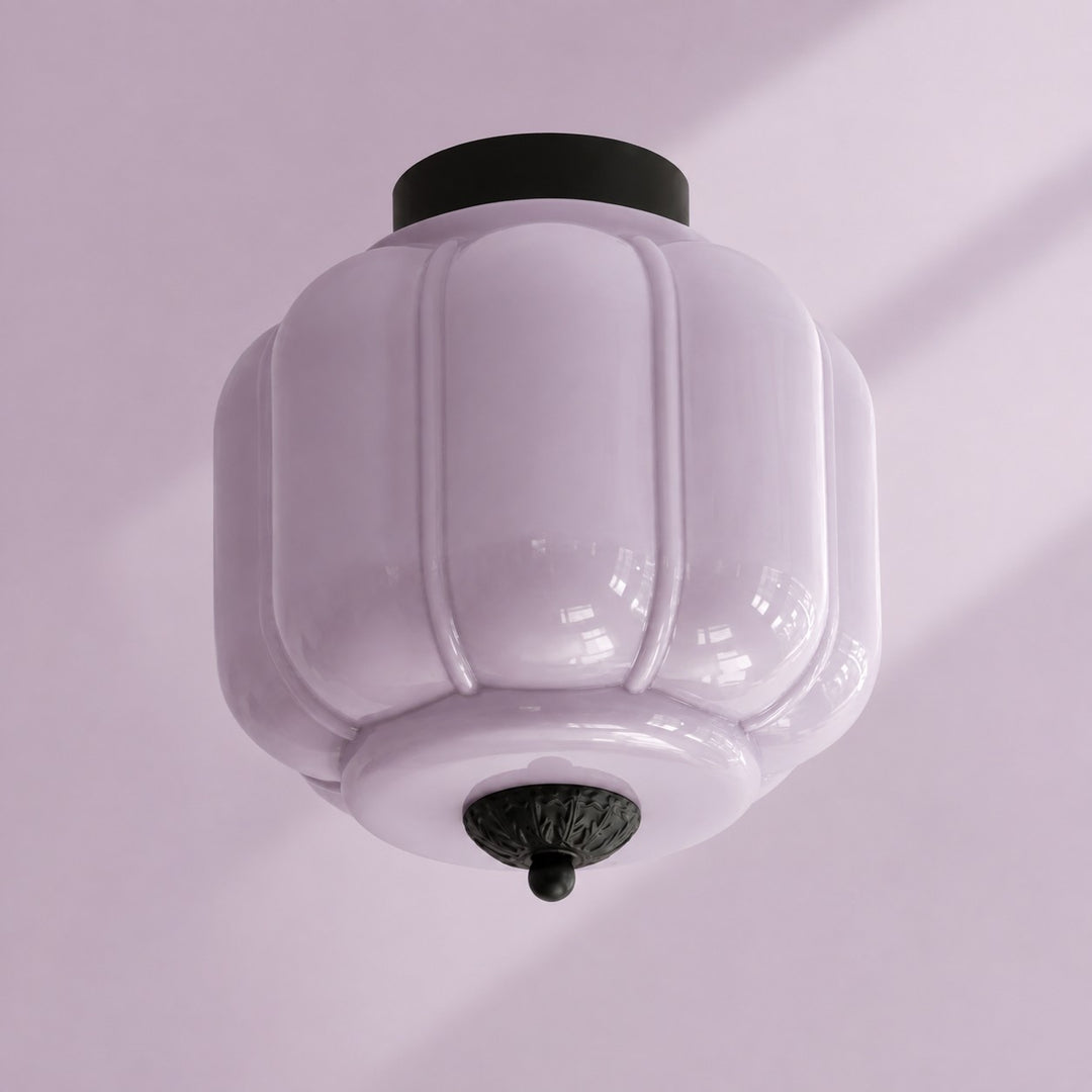 Eloise Flush Mount Milk Glass Ceiling Light – Modern Accent Lighting with Artistic Glass Shade