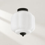 Load image into Gallery viewer, Eloise Flush Mount Milk Glass Ceiling Light – Modern Accent Lighting with Artistic Glass Shade