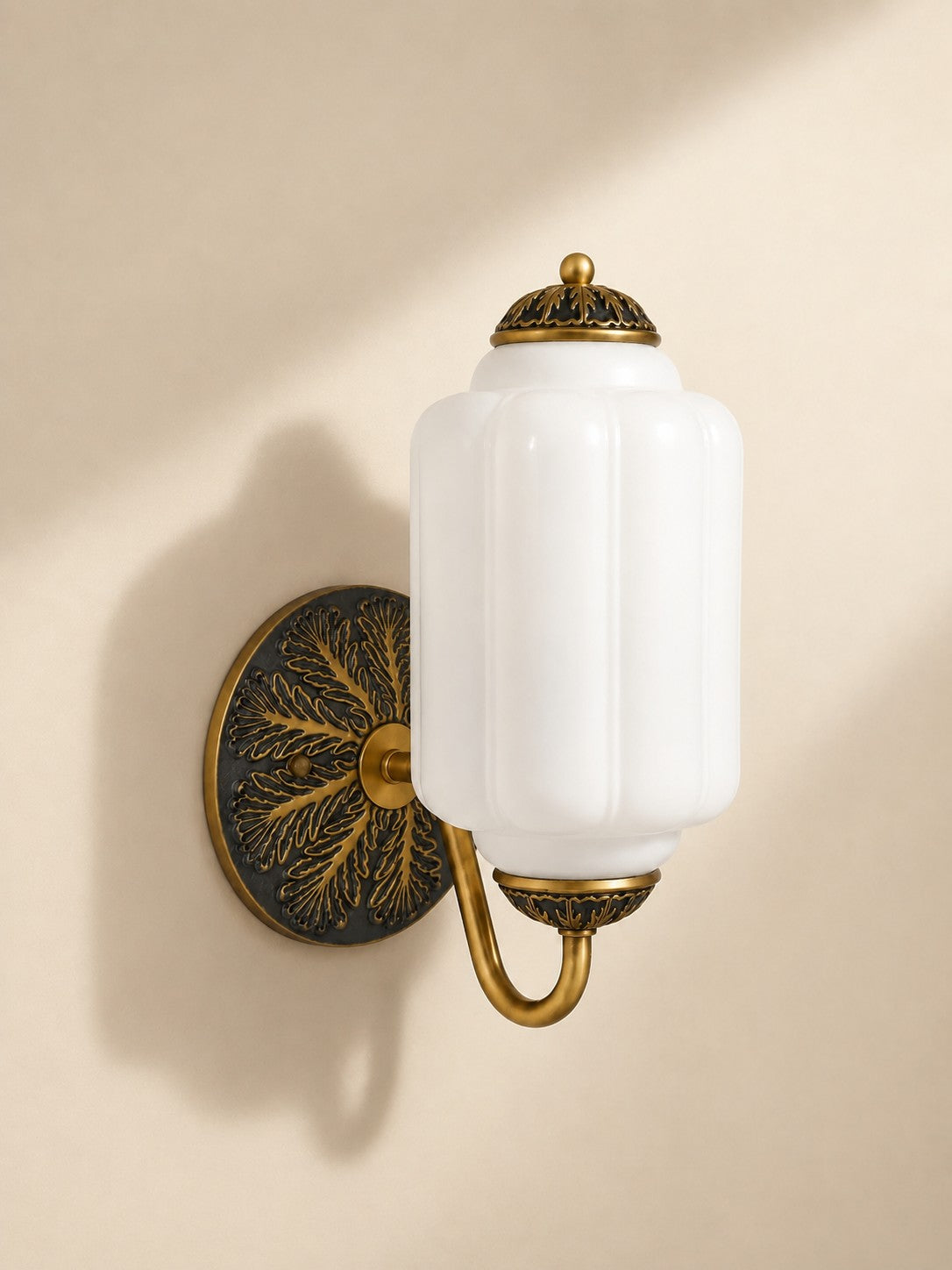Vintage Milchglas Wandleuchte Nachttisch Flur Eloise Wandleuchte