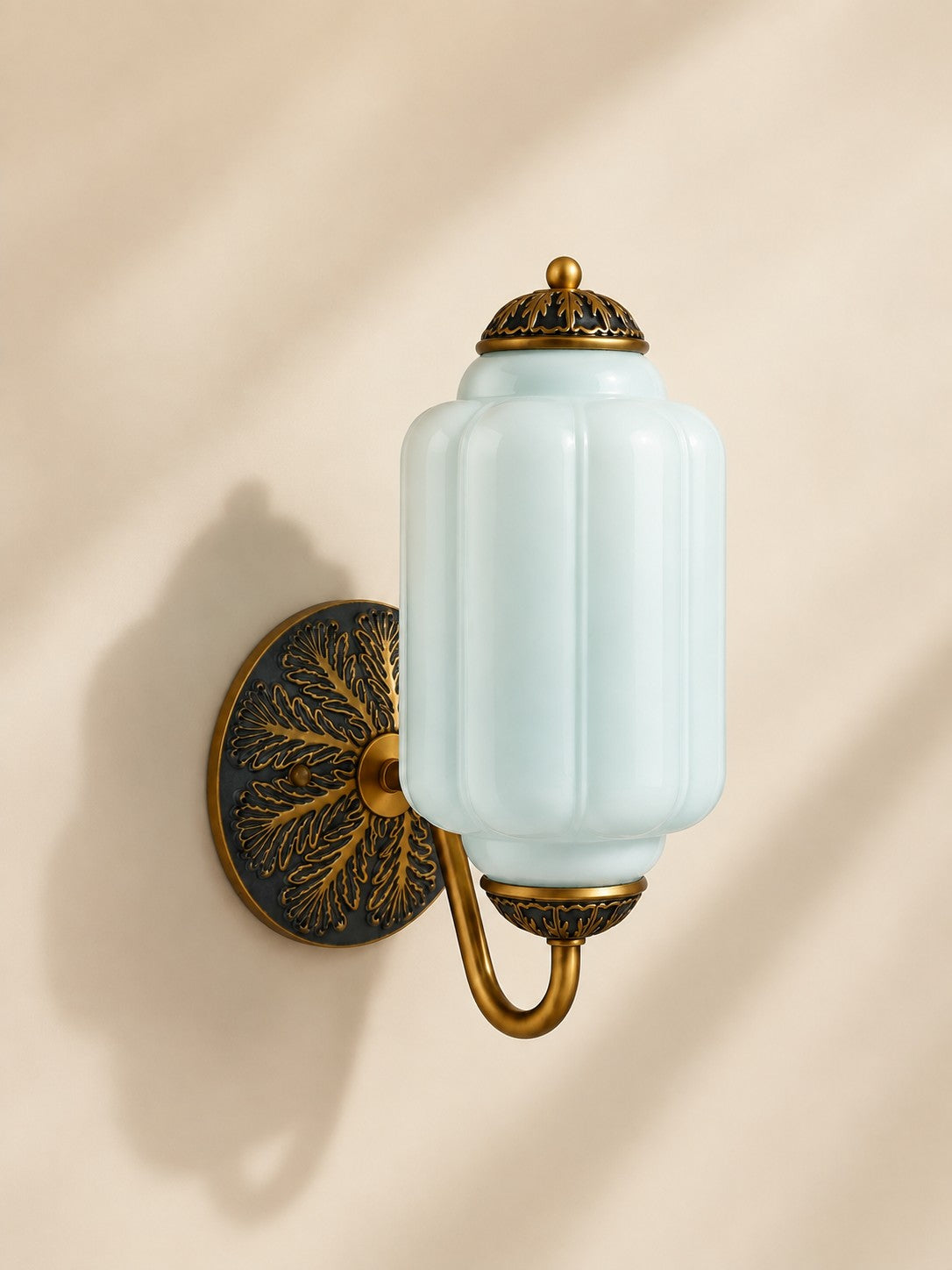 Vintage Milchglas Wandleuchte Nachttisch Flur Eloise Wandleuchte